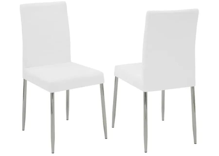 Maston Upholstered Dining Chairs White (Set of 4)