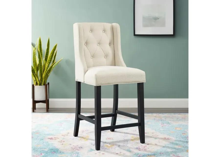 Baronet Tufted Button Upholstered Fabric Counter Stool