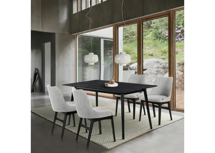 Westmont and Azalea Grey and Black Wood 5 Piece Dining Set