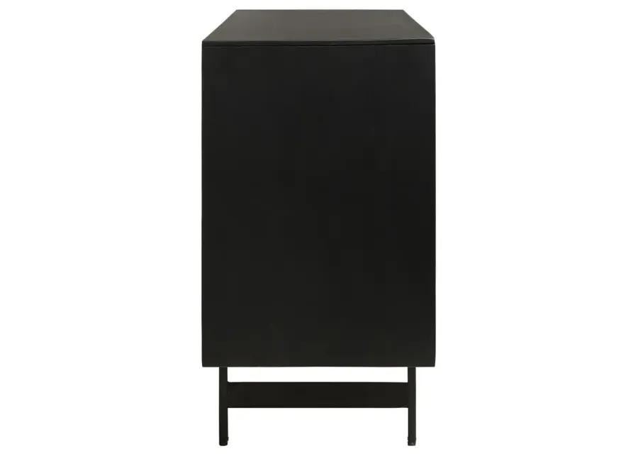 Aminah 3-door Wooden Accent Cabinet Natural and Black