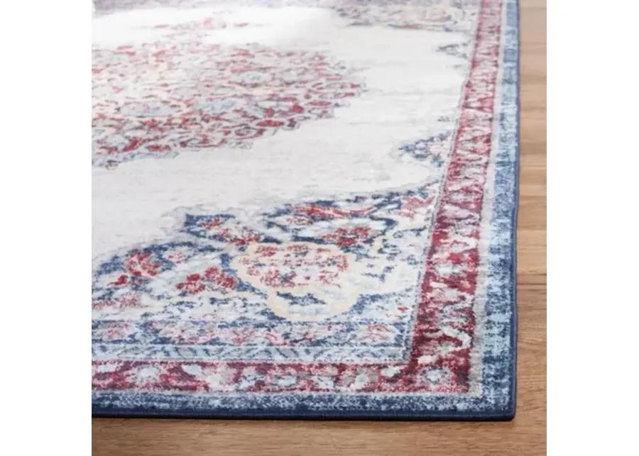 Brentwood 867 Ivory / Red 2' X 14' Runner Powerloomed Rug