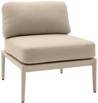 Kapri Taupe Modular Outdoor Armless Chair