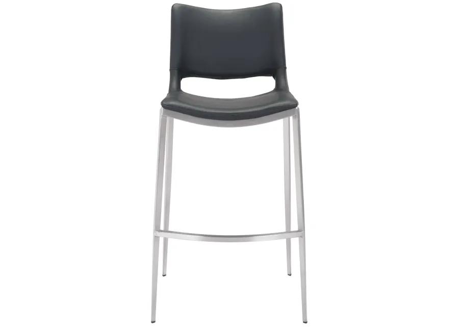 Ace Barstool (Set of 2) Black & Silver