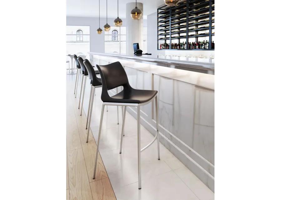 Ace Barstool (Set of 2) Black & Silver