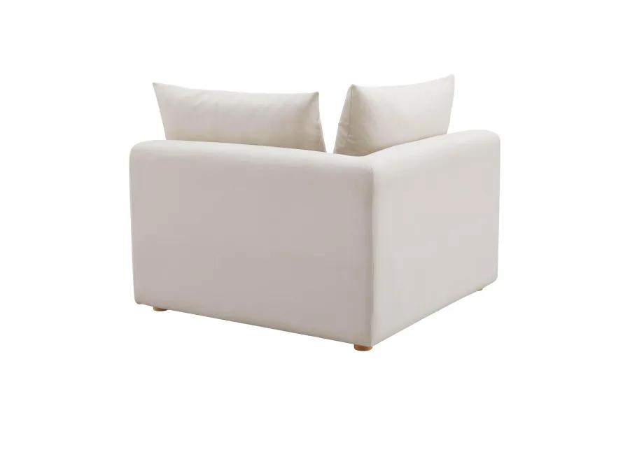 Hangover Cream Linen Modular Corner Chair