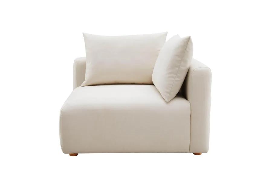 Hangover Cream Linen Modular Corner Chair