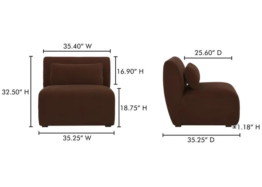 Amelia Slipper Chair Chestnut