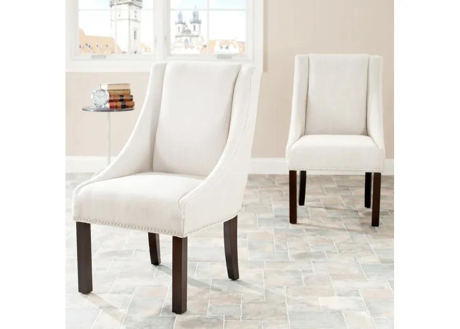 MORRIS 20''H SLOPING ARM DINING CHAIR (SET OF 2) - SILVER NAIL HEADS