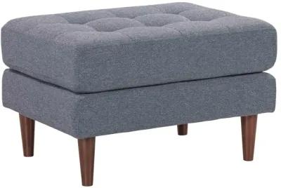 Cave Navy Tweed Ottoman