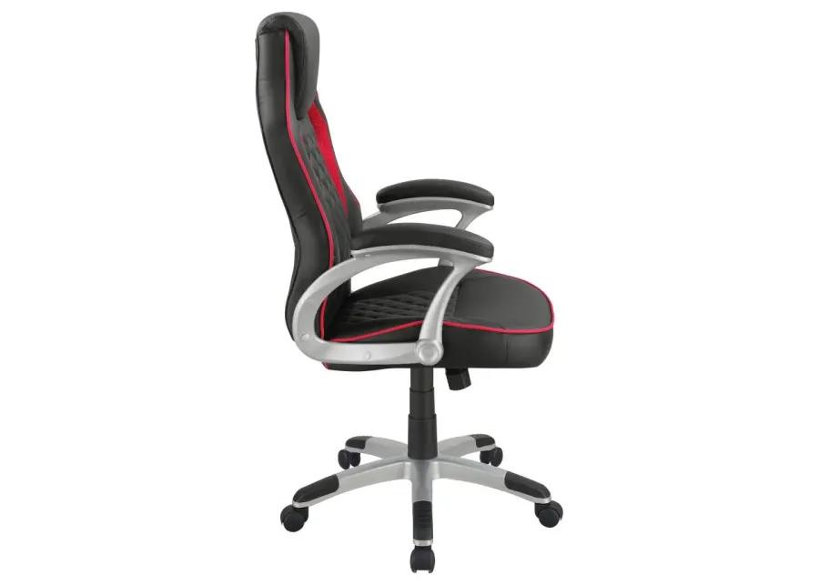 Lucas Upholstered Office Chair Black and Red