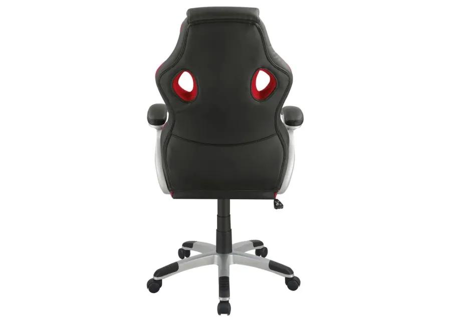 Lucas Upholstered Office Chair Black and Red