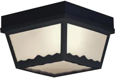 Outdoor Essentials 8'' Wide 1-Light Outdoor Flush Mount - Black