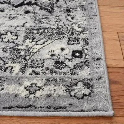 Brentwood 802 Silver / Black 4' X 6' Small Rectangle Powerloomed Rug