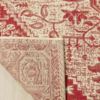 LINDEN 138 Collection LND138Q-210 Red / Creme 2'-2" X 10'