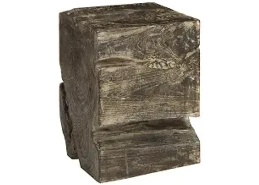 black wash stool, square