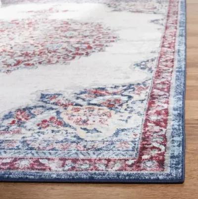 Brentwood 867 Ivory / Red 2' X 8' Runner Powerloomed Rug