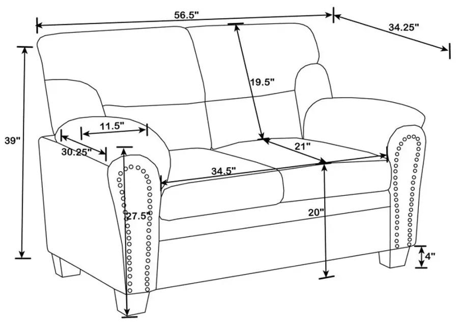 Clementine Upholstered Pillow Top Arm Living Room Set