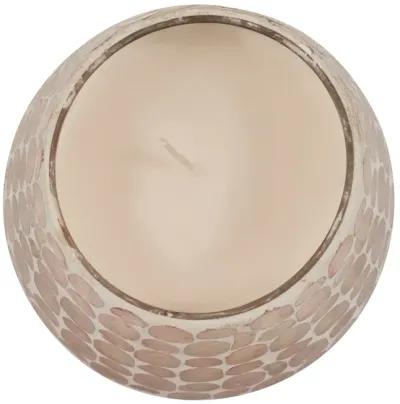 Glass, 5" 18 Oz Mosaic Scented Candle, Soft Pink