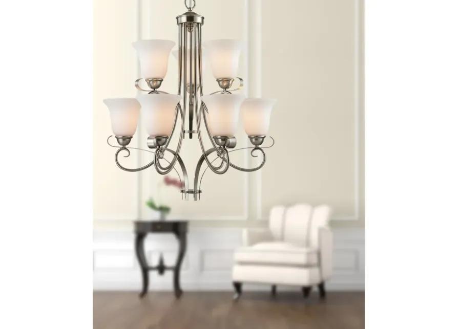 Brighton 25" Wide 9-Light Chandelier - Brushed Nickel