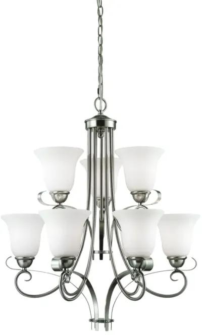 Brighton 25" Wide 9-Light Chandelier - Brushed Nickel