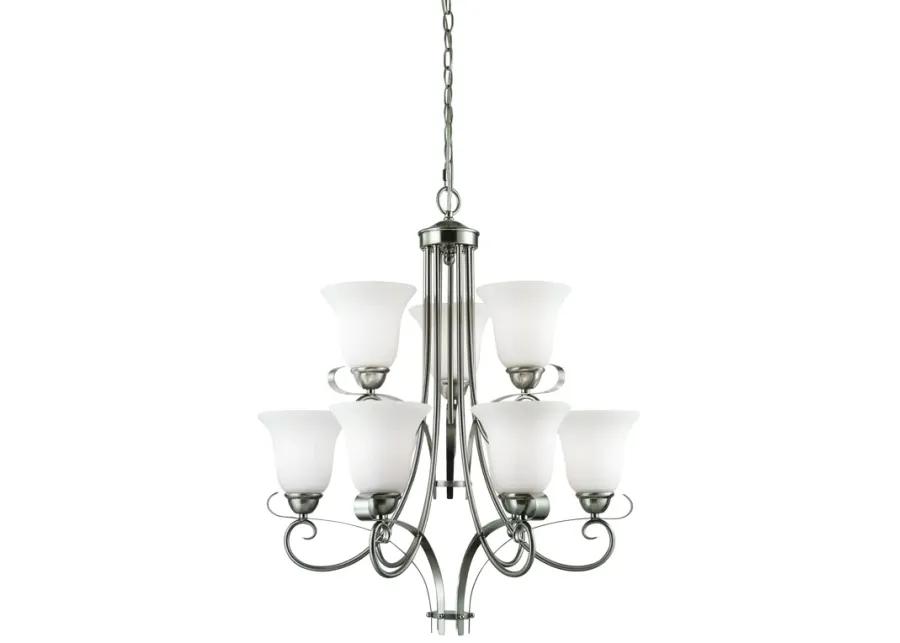 Brighton 25" Wide 9-Light Chandelier - Brushed Nickel