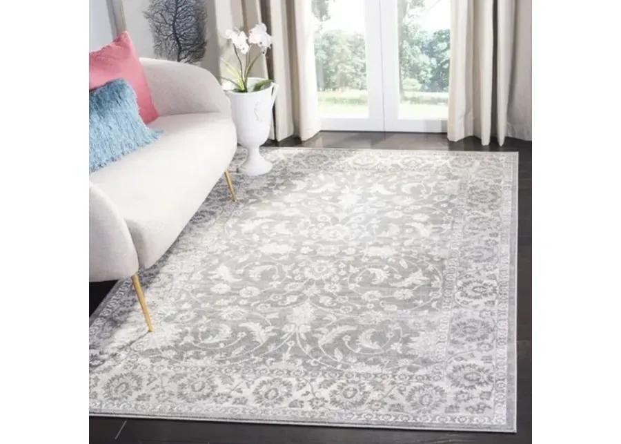 Brentwood 844 Cream / Grey 4' X 6' Small Rectangle Powerloomed Rug