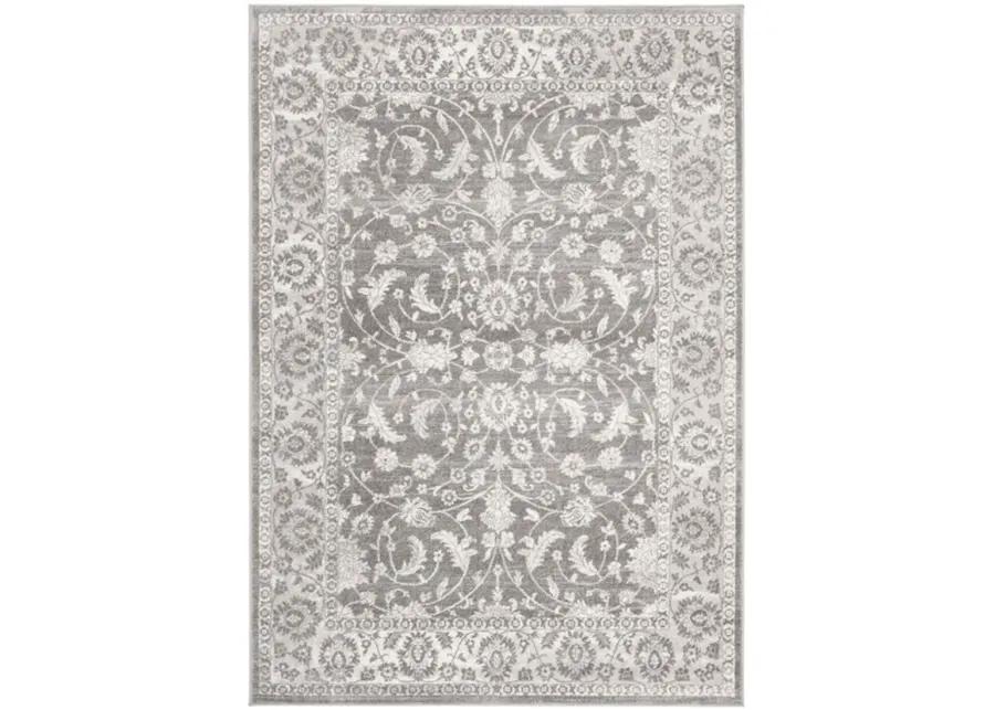 Brentwood 844 Cream / Grey 4' X 6' Small Rectangle Powerloomed Rug