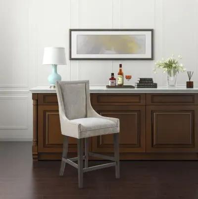 Madison Park Signature Ultra Cream 25.5" Upholstered Counter Stool