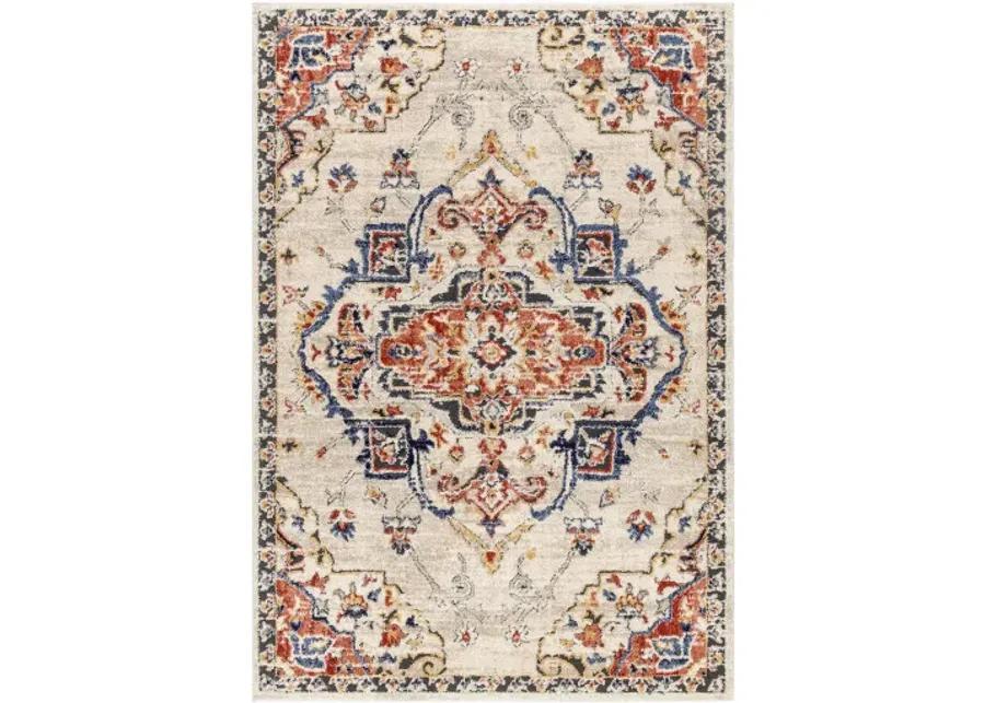 Liebe LBE-2308 5'3" x 7' Machine Woven Rug