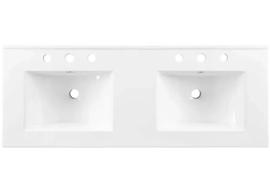 Cayman 48" Double Basin Bathroom Sink