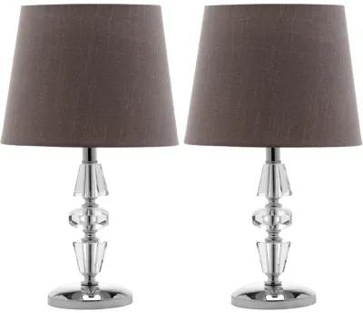 Crescendo 16-Inch H Tiered Crystal Lamp - Set of 2