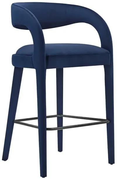 Pinnacle Performance Velvet Bar Stool Set of Two