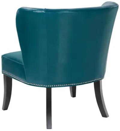 Madison Park Hilton Blue Armless Accent Chair