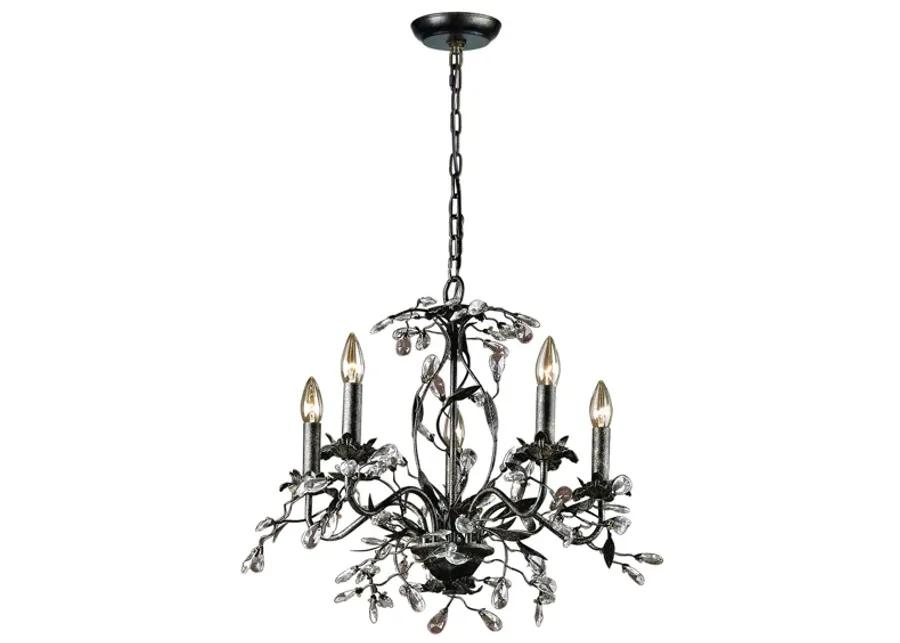 Circeo 21" Wide 5-Light Chandelier - Deep Rust