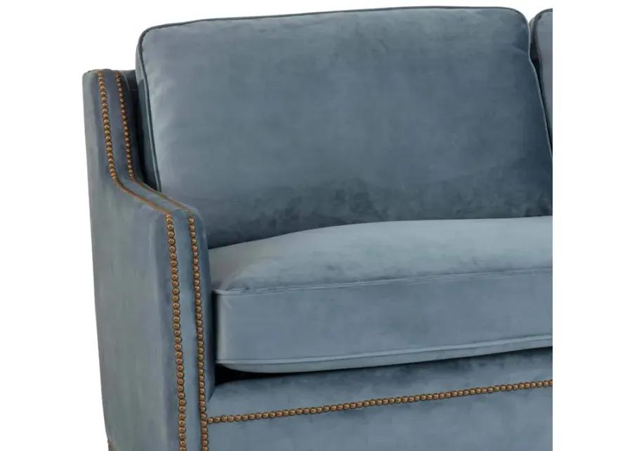 Posh Velvet Sofa (Twilight Blue)