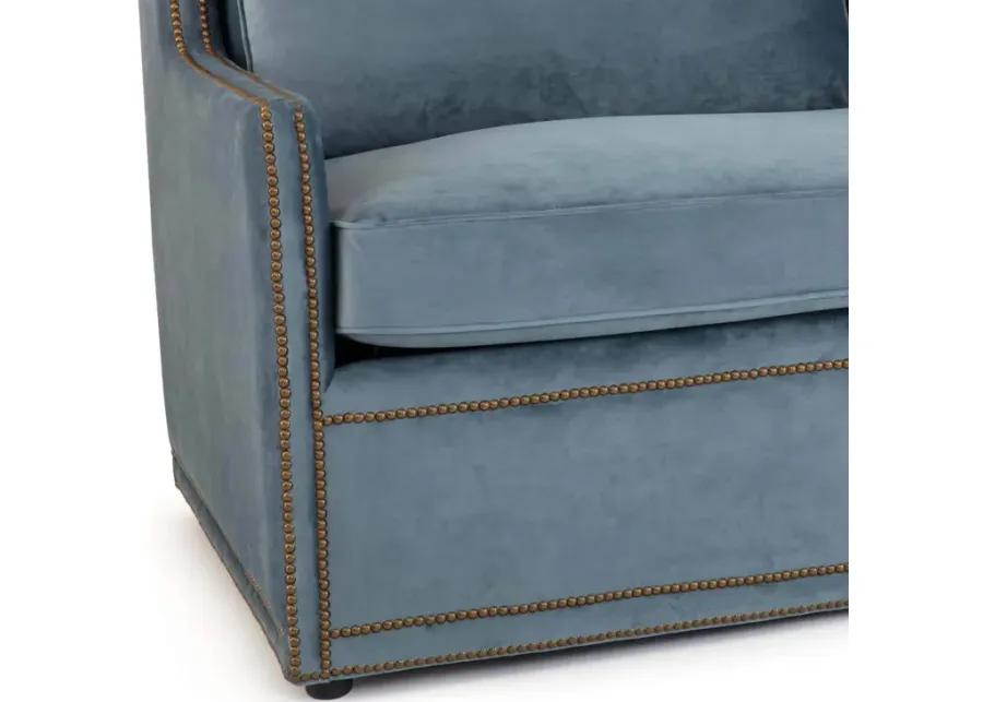 Posh Velvet Sofa (Twilight Blue)