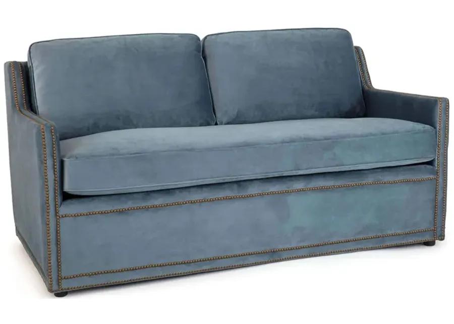 Posh Velvet Sofa (Twilight Blue)