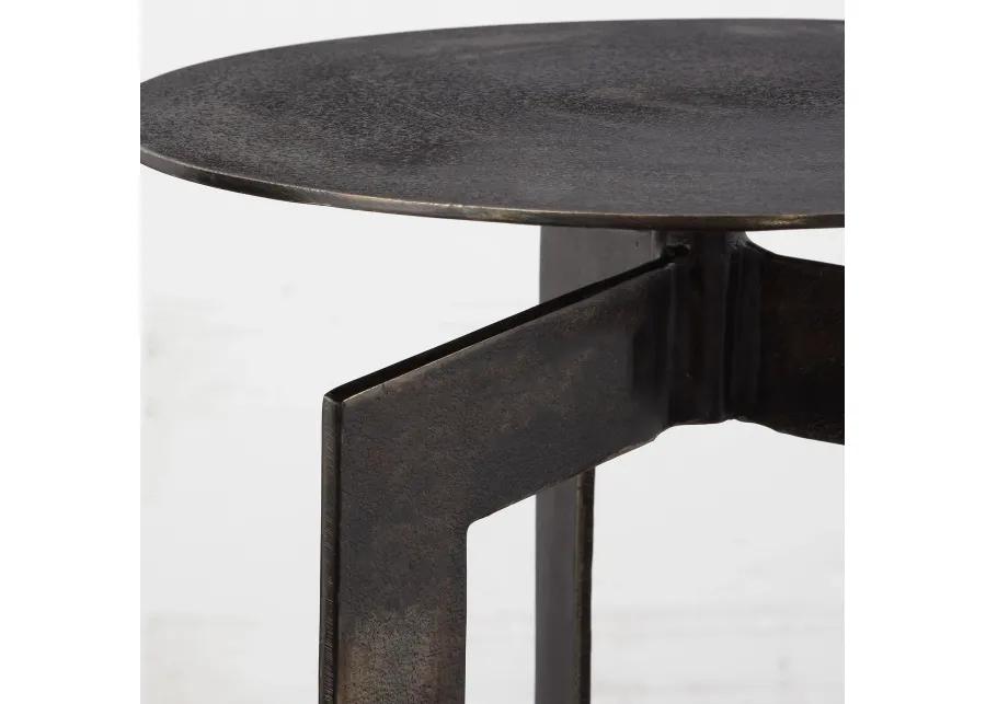 Deltoid Gunmetal Accent Table