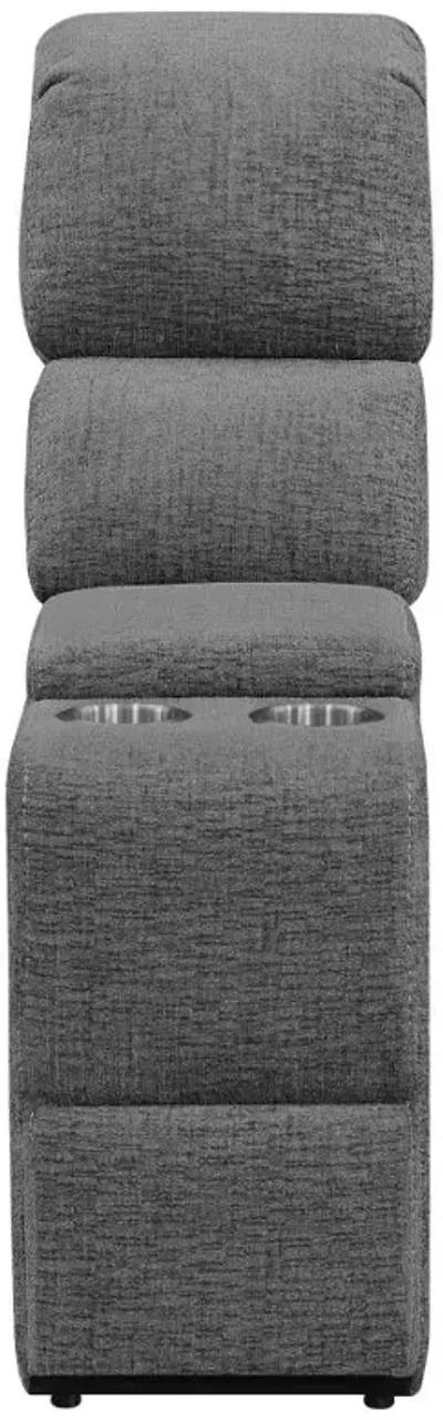 Bahrain 5-piece Upholstered Home Theater Seating Charcoal