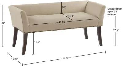 Madison Park Welburn Tan Accent Bench