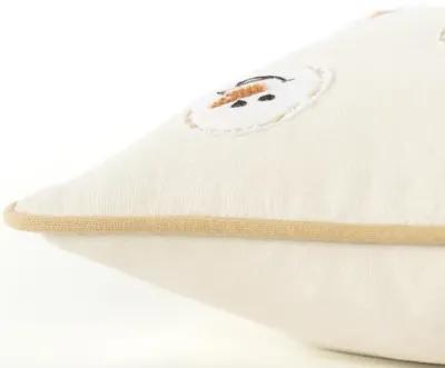 HOLIDAY 2021 Snowmen Orange Pillow