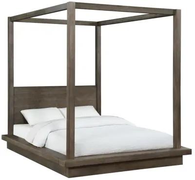 Melbourne California-King Canopy Bed in Dark Pine