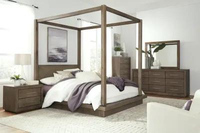 Melbourne California-King Canopy Bed in Dark Pine