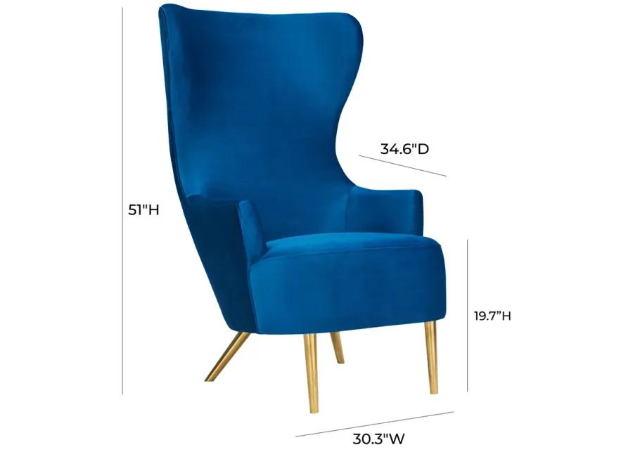 Julia Navy Wingback Chair