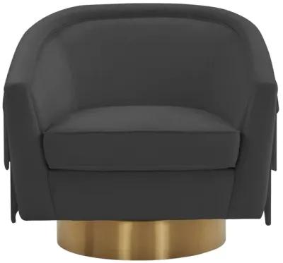 Flapper Black Swivel Chair