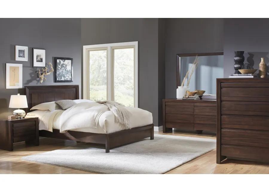 Element Full Size Platform Bed in Chocolate Brown