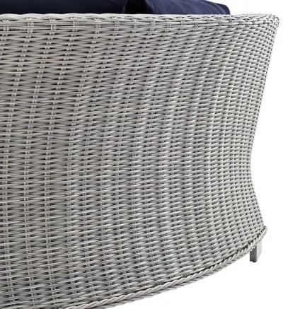 Conway Sunbrella® Outdoor Patio Wicker Rattan Round Corner Chair