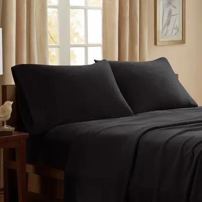 Peak Performance 3M Scotchgard Micro Fleece Black Anti-Pill Sheet Set