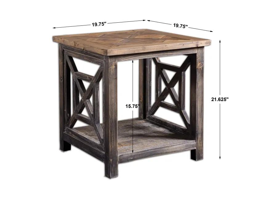 Spiro Reclaimed Wood End Table