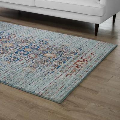 Naria Distressed Persian Medallion 5x8 Area Rug